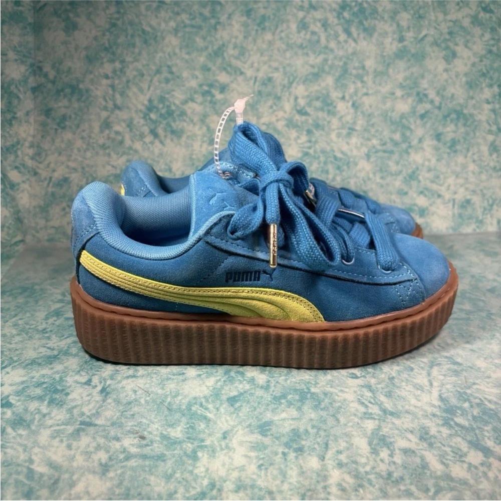 Puma Suede XL Fenty Women’s Blue Chunky Low Top Shoes Sneakers Size 6.5